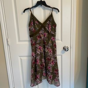 WHBM Asymmetrical Floral Dress - Size 12